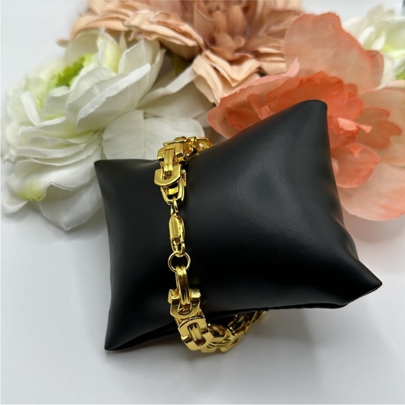 Men’s Gold Chunky Chain Link Accent Bracelet NEW! - Picture 3 of 4